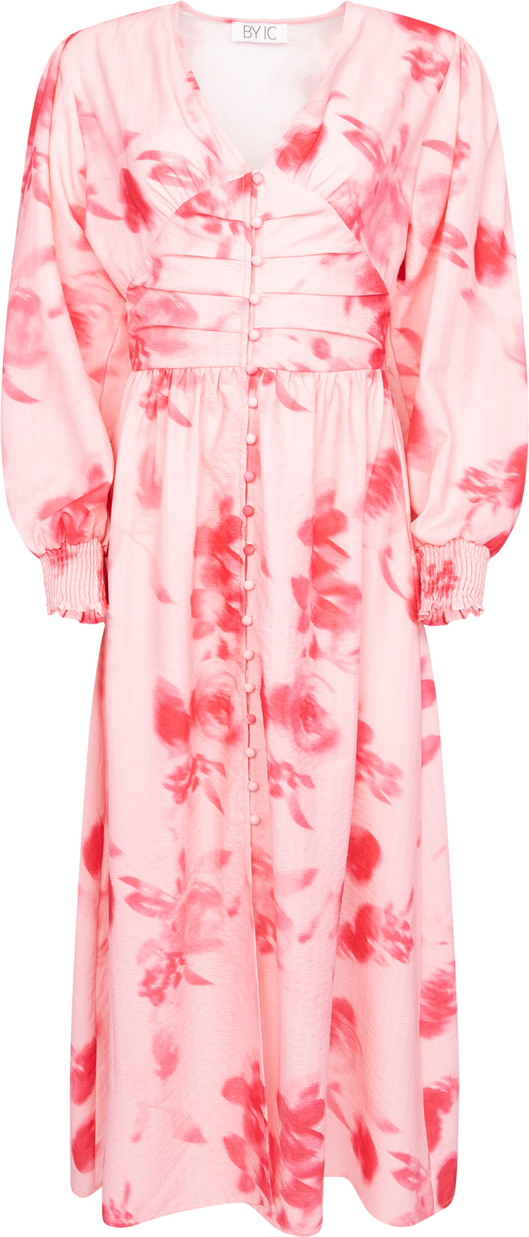 Adelic Long Dress - Rosa blommig midiklänning
