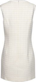 Boucle Bow Mini Dress - Gräddvit