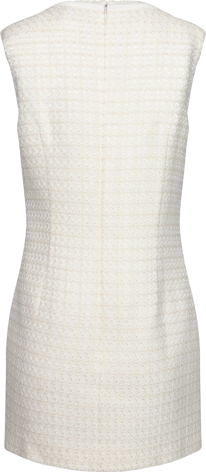 Boucle Bow Mini Dress - Gräddvit