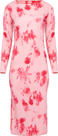 Odaic Dress - Abstract Pink Flower Print