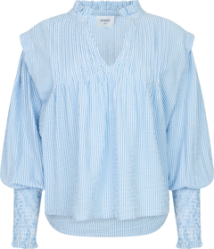 Emma Stripe Blouse - Blue