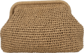 Rikke Raffia Clutch Bag - Sand