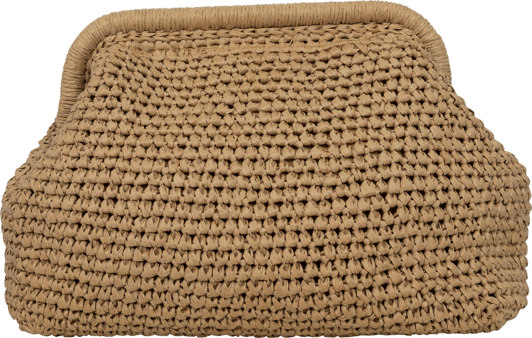 Rikke Raffia Clutch Bag - Sand