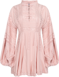 Lita Klänning - Pale Mauve Roses
