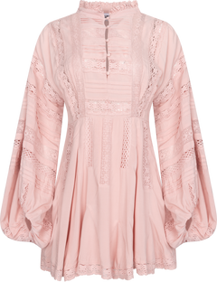 Lita Dress - Pale Mauve Roses