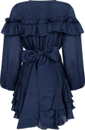 Wow Frill Dress - Mörkblå