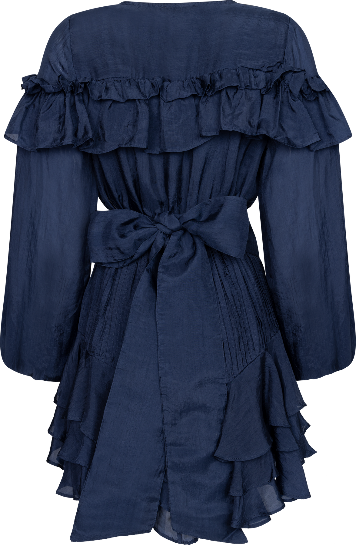 Wow Frill Dress - Mörkblå