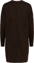 Lulu New Ls Knit Long Cardigan - Coffee Bean Melange