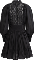 Cotton Slub Mini Dress - Black