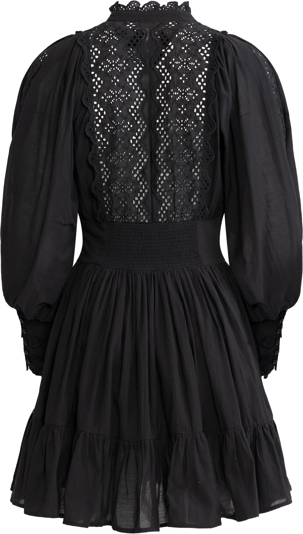 Cotton Slub Mini Dress - Black