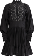 Cotton Slub Mini Dress - Black