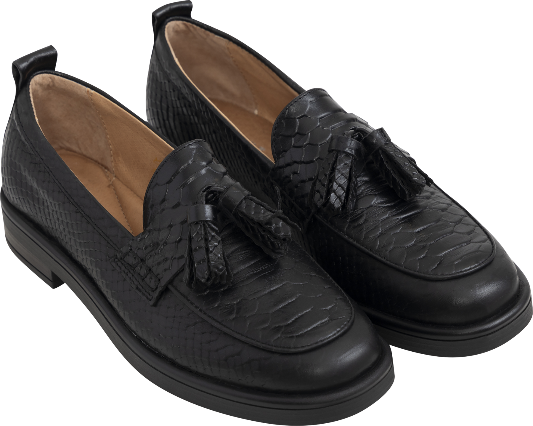 Shelly Tassel Croco - Black Croco