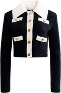 Cashmere Blend Cardigan - Black