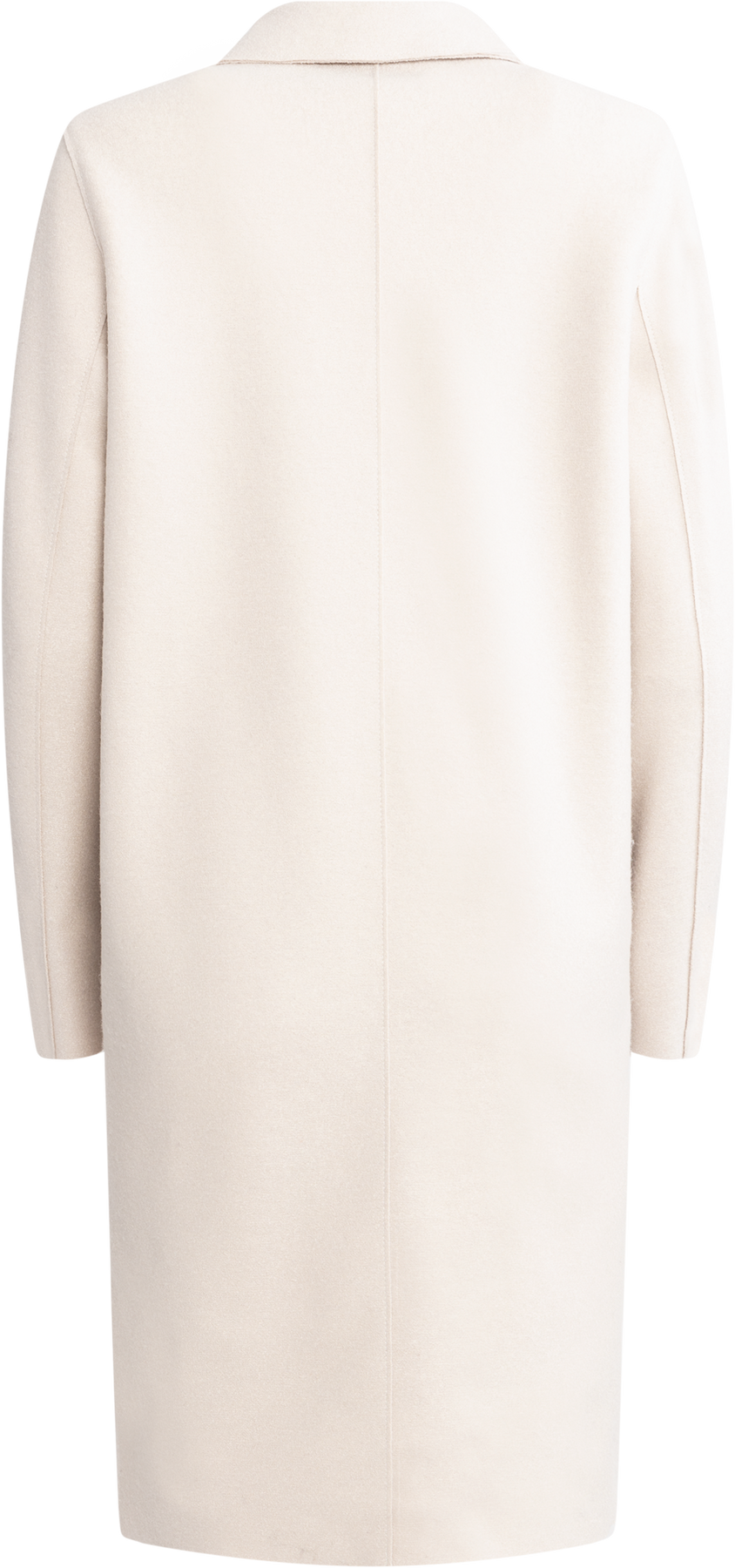 Harris Wharf London Overcoat Pressed Wool - Krämfärg