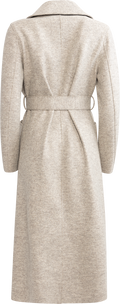 Long Maxi Coat Pressed Wool - Natural Casha