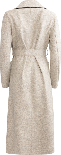 Long Maxi Coat Pressed Wool - Natural Casha