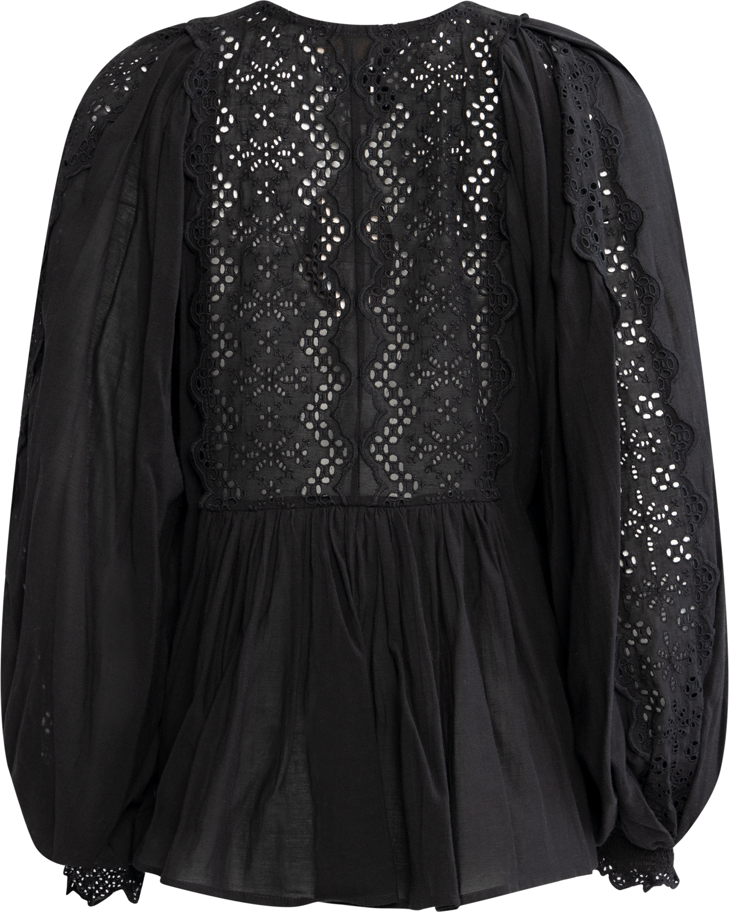 Cotton Slub Blouse - Black