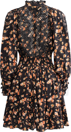 Cotton Slub Mini Dress - Midnight Daisy