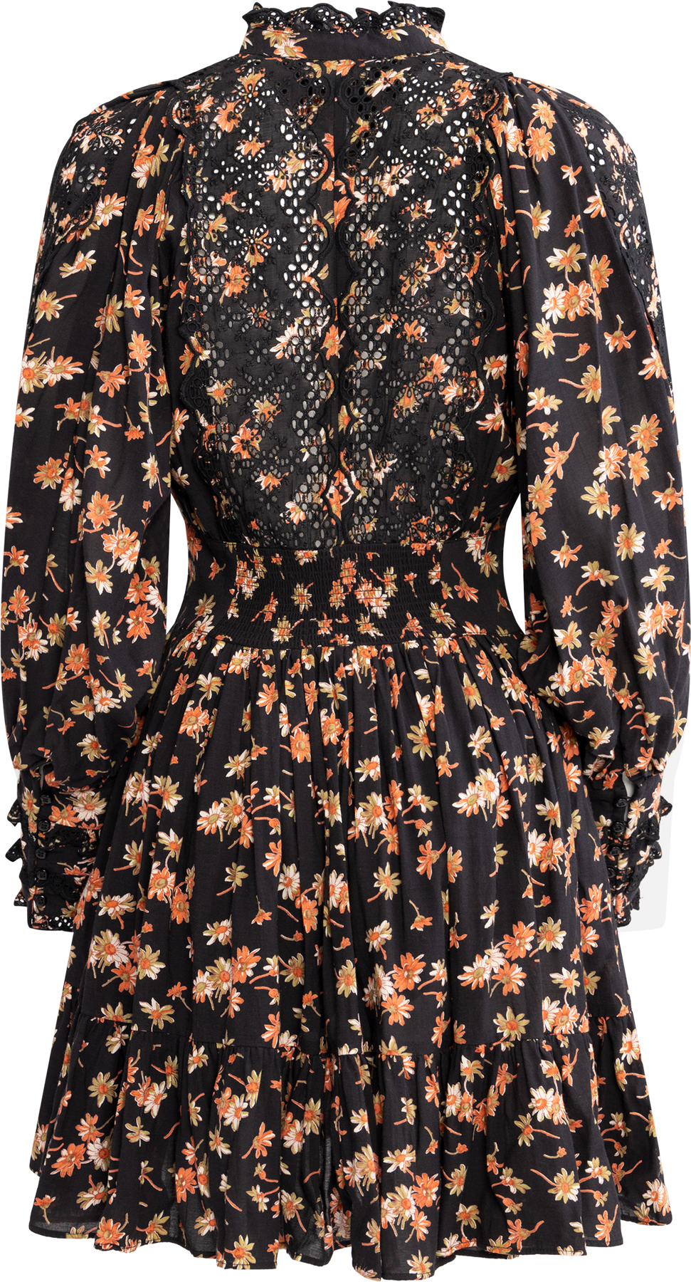 Cotton Slub Mini Dress - Midnight Daisy