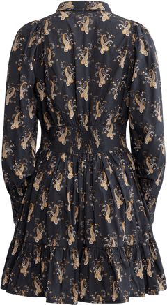 Poplin Mini Dress - Midnight Paisley