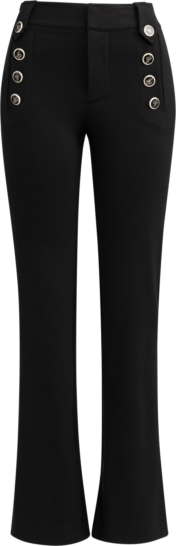 Lexi Pants W Buttons - Black
