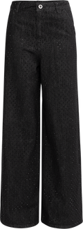 Rhinestone Jeans - Svart