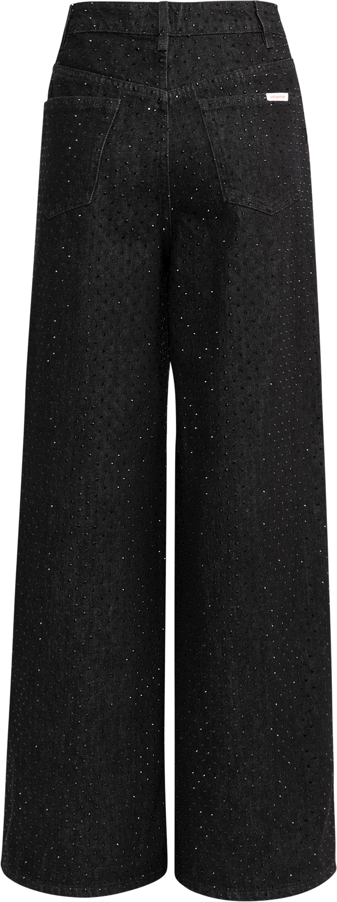 Rhinestone Jeans - Svart