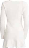 Buttoned Knit Mini Dress - Cream