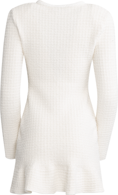 Buttoned Knit Mini Dress - Cream