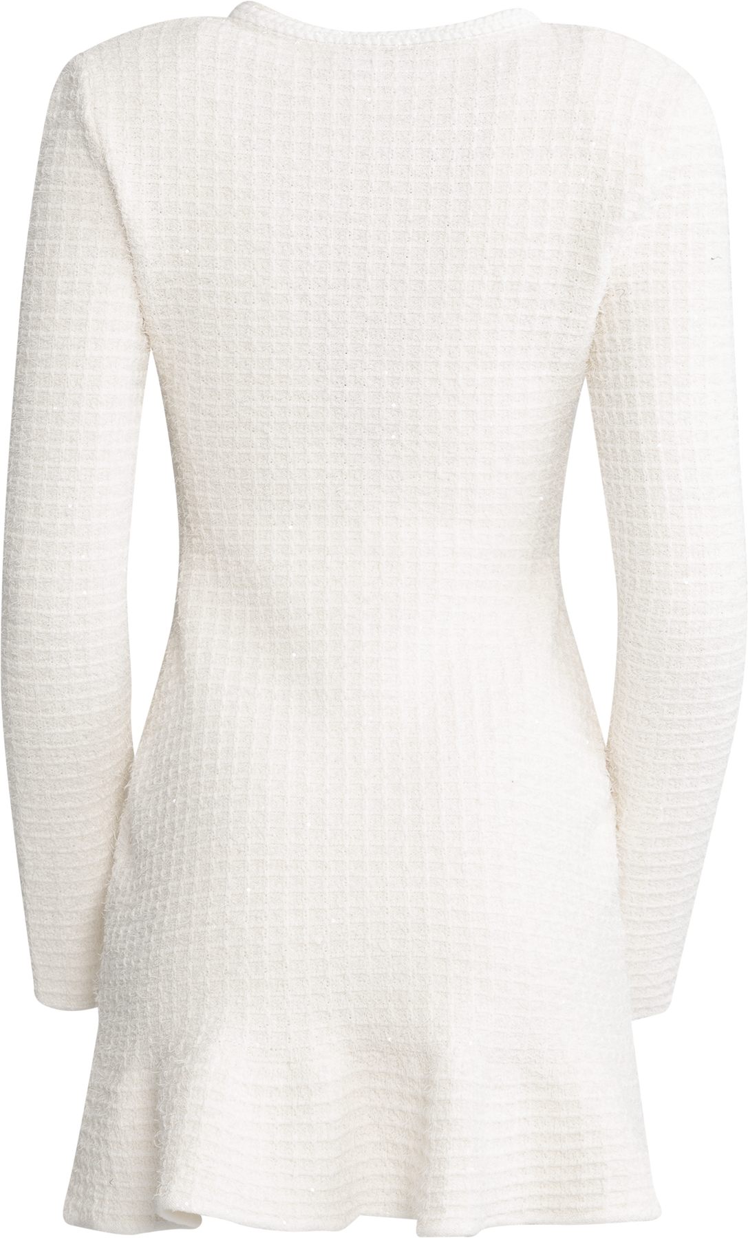 Buttoned Knit Mini Dress - Cream