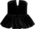 Velvet Bandeau Top - Black
