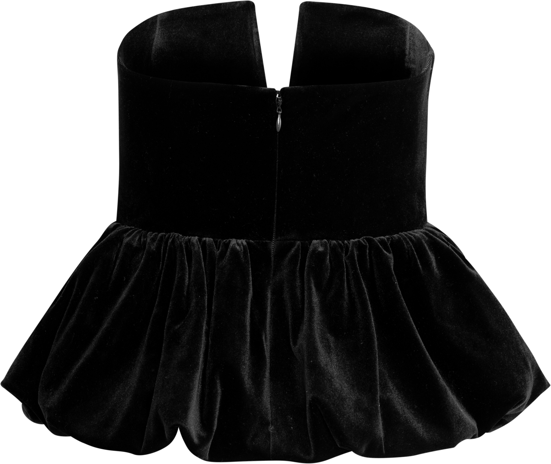 Velvet Bandeau Top - Black