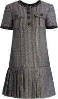 Metallic Boucle Mini Dress - Black
