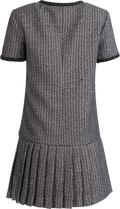 Metallic Boucle Mini Dress - Black