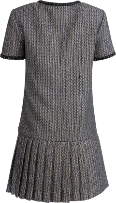 Metallic Boucle Mini Dress - Black