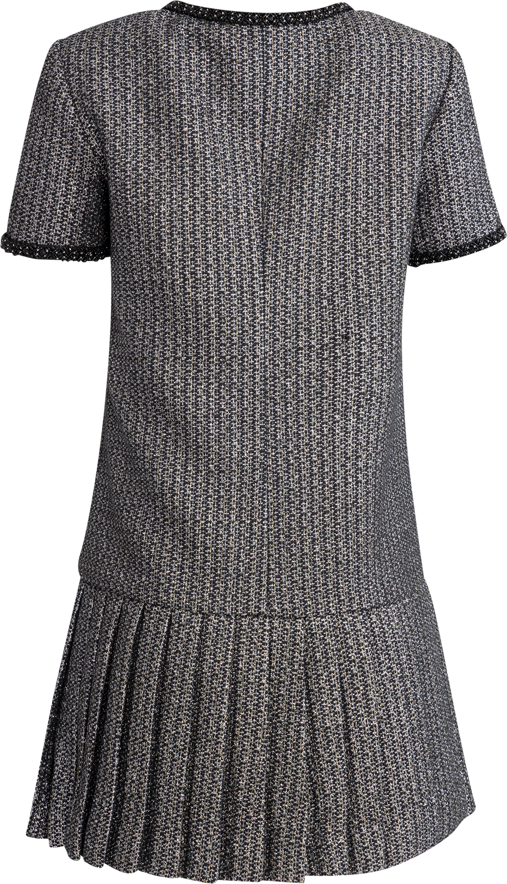 Metallic Boucle Mini Dress - Black
