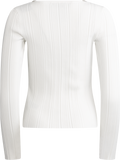 Embellished Knit Top - White