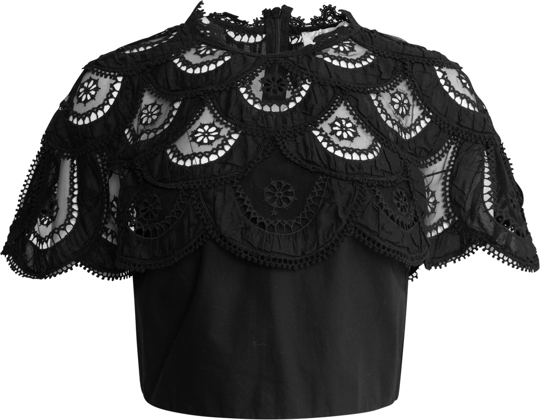 Drea Embroidery Top - Svart