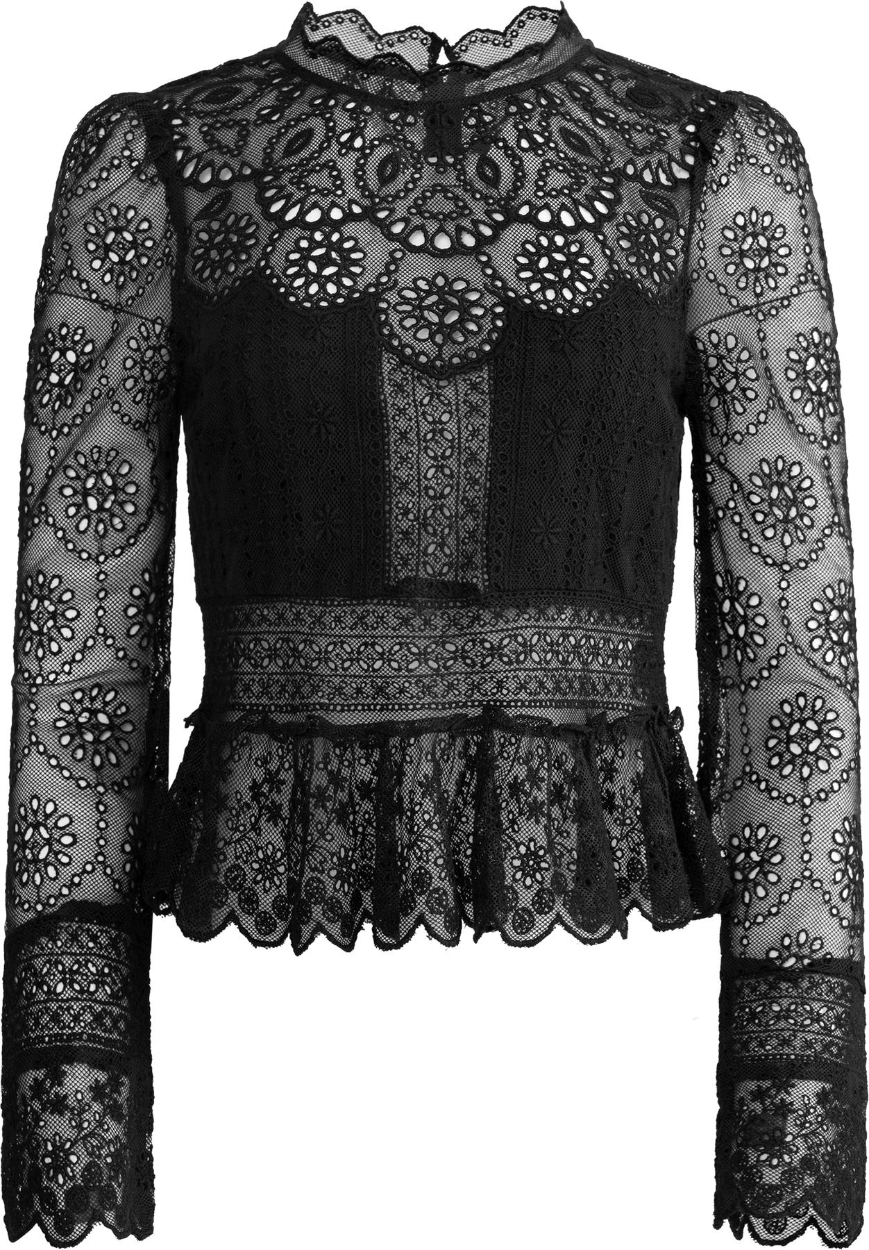 Lainey Embroidery L/Slv Top - Black