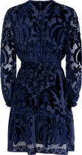 Alexa Dress Solid - Navy
