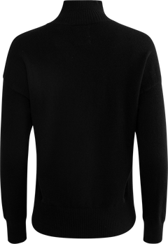 Superfine Lambswool Stand Collar - Black