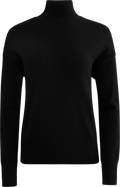 Superfine Lambswool Stand Collar - Black