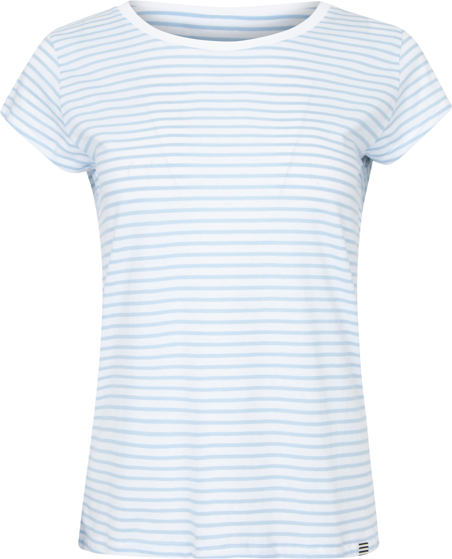 Organic Jersey Stripe Teasy Tee Fav - Cashmere Blue/Brilliant White