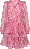 Jade Wave Blurry Stripe Klänning - Blurry Pink Lurex Stripe