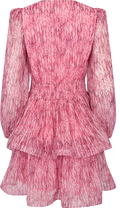 Jade Wave Blurry Stripe Klänning - Blurry Pink Lurex Stripe