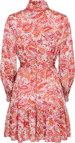 Saga Wide O Paisley Dress - Coral Paisley