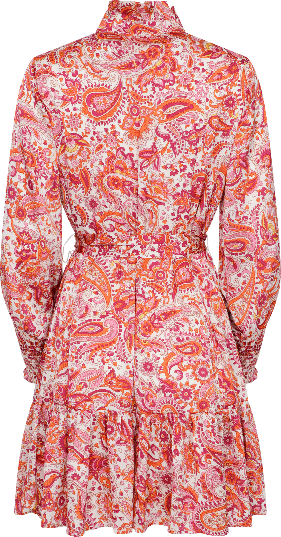 Saga Wide O Paisley Dress - Coral Paisley