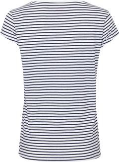 Organic Jersey Stripe Teasy Tee Fav - Parisian Night/Brilliant White