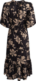 Jardin Midi Dress - Black Blossom