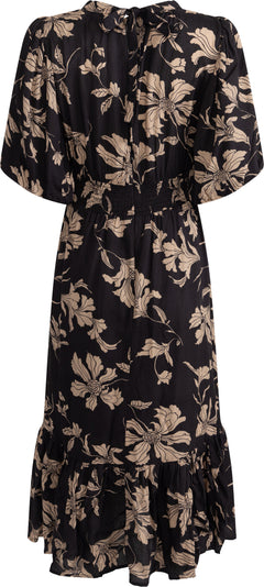 Jardin Midi Dress - Black Blossom